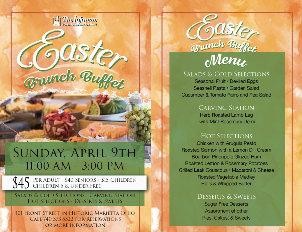 Easter Sunday Brunch Buffet at the Lafayette Hotel Washington County CVB