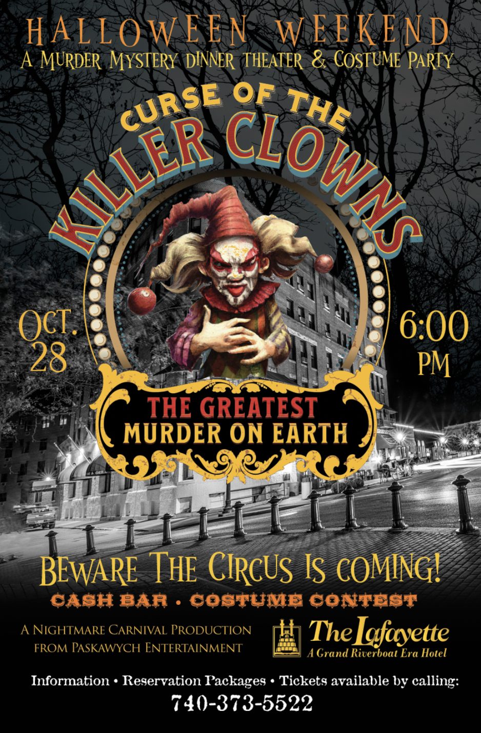Murder Mystery Dinner Theater—The Curs of the Killer Clowns: The Greatest Murder on Earth