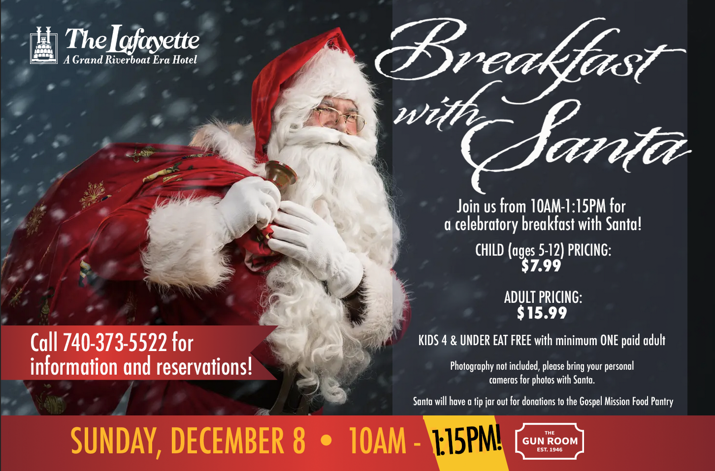 Breakfast with Santa at The Lafayette Hotel