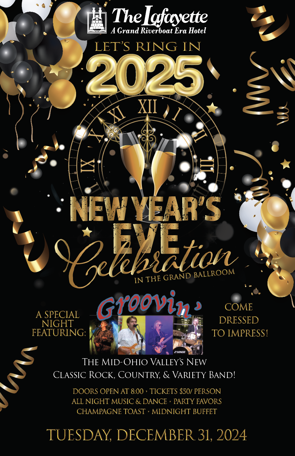 New Years Eve Celebration at The Lafayette Hotel