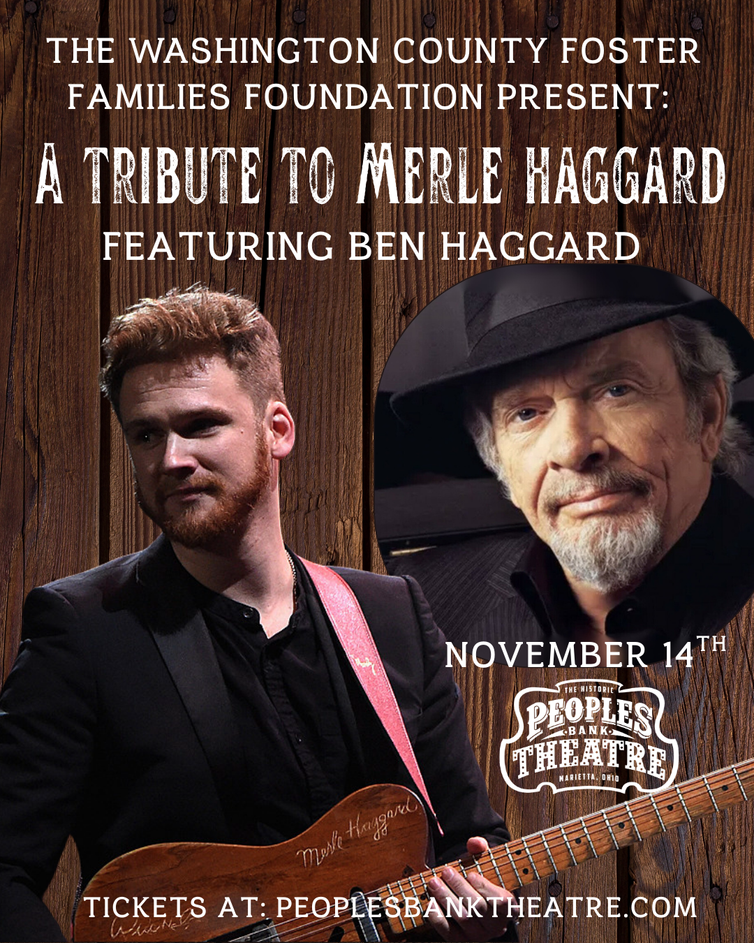 The Washington County Foster Families Foundation Presents: A Tribute to Merle Haggard Featuring Ben Haggard