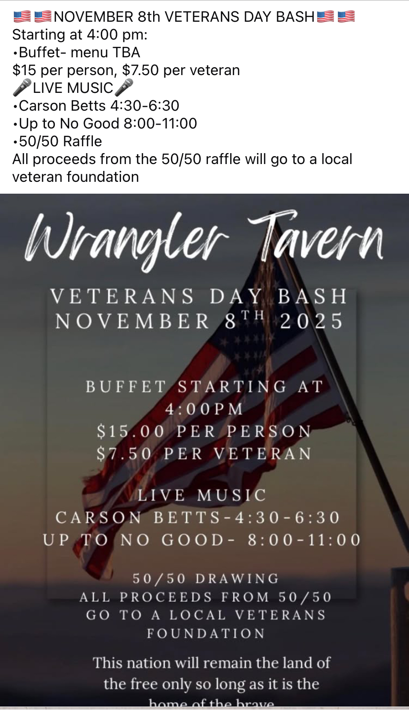 Wrangler- 3rd Annual Veterans Day Bash