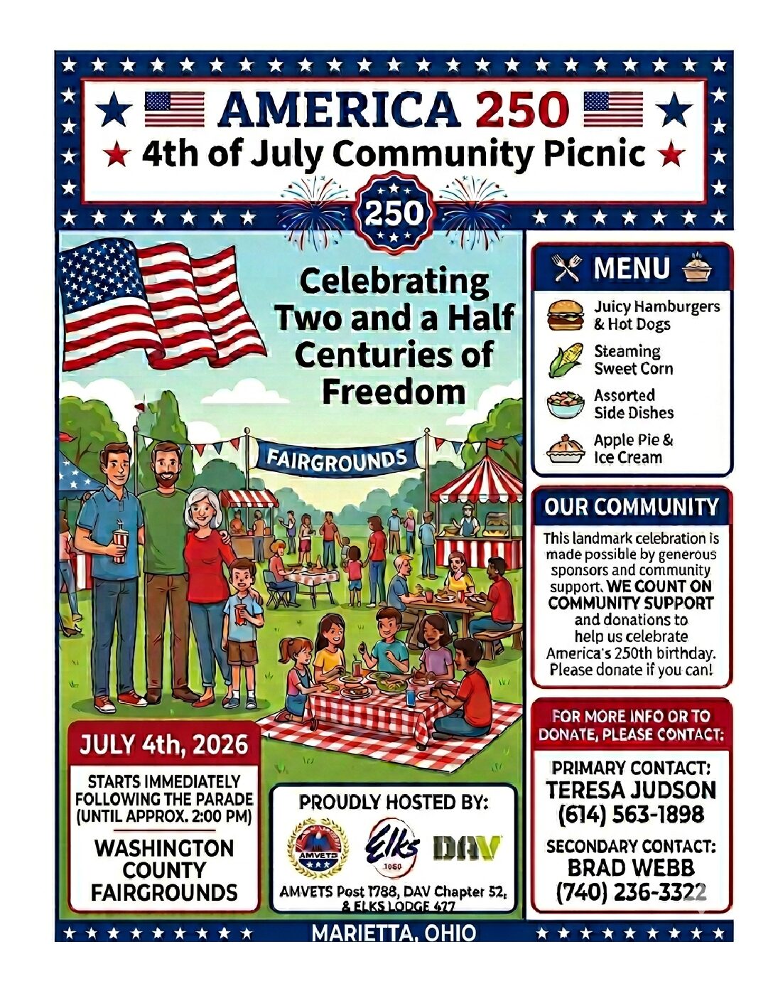 America 250 4th of July Community Picnic